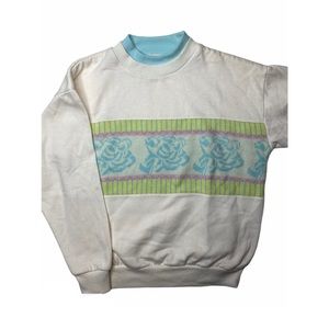 1990s Womens Retro Sweatshirt Rose